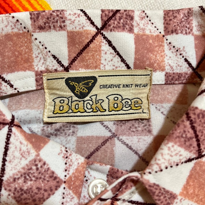 70’s 80’s Black Bee ポリエステル プルオーバー シャツ | Vintage.City 빈티지숍, 빈티지 코디 정보