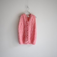 pink mohair knit vest | Vintage.City 古着屋、古着コーデ情報を発信