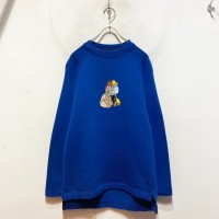 “Beauty and the Beast” Embroidered Sweat | Vintage.City ヴィンテージ 古着