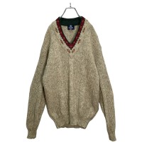 90s L/S wool design knit sweater | Vintage.City ヴィンテージ 古着