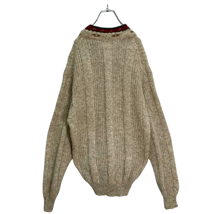 90s L/S wool design knit sweater | Vintage.City 빈티지숍, 빈티지 코디 정보