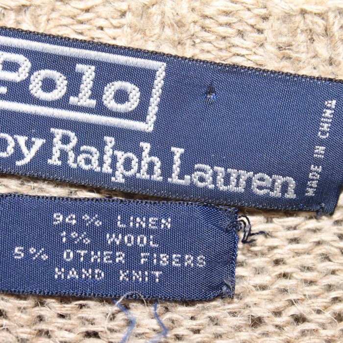 90s Ralph Lauren Linen Hand Knit | Vintage.City 古着屋、古着コーデ情報を発信