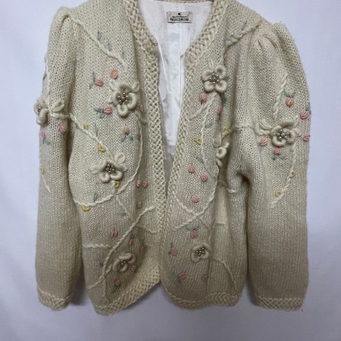 Flower embroidery Knit | Vintage.City 빈티지숍, 빈티지 코디 정보