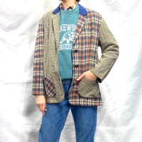 Crazy plaid pattern tailored JKT | Vintage.City ヴィンテージ 古着