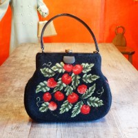 60s USA Needlepoint Embroidery Handbag | Vintage.City ヴィンテージ 古着