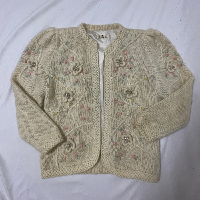 Flower embroidery Knit | Vintage.City 빈티지숍, 빈티지 코디 정보