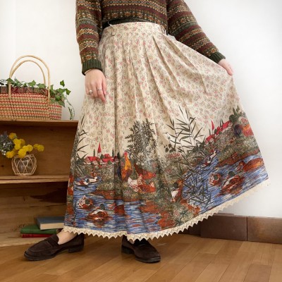 Country design tyrol skirt | Vintage.City 빈티지숍, 빈티지 코디 정보