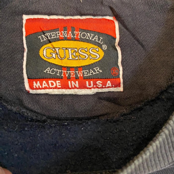 ビンテージ 90年代 ゲス ロゴ刺繍 スウェット XL ネイビー | Vintage.City 古着屋、古着コーデ情報を発信