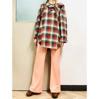 70s Peach color polyester pants | Vintage.City ヴィンテージ 古着