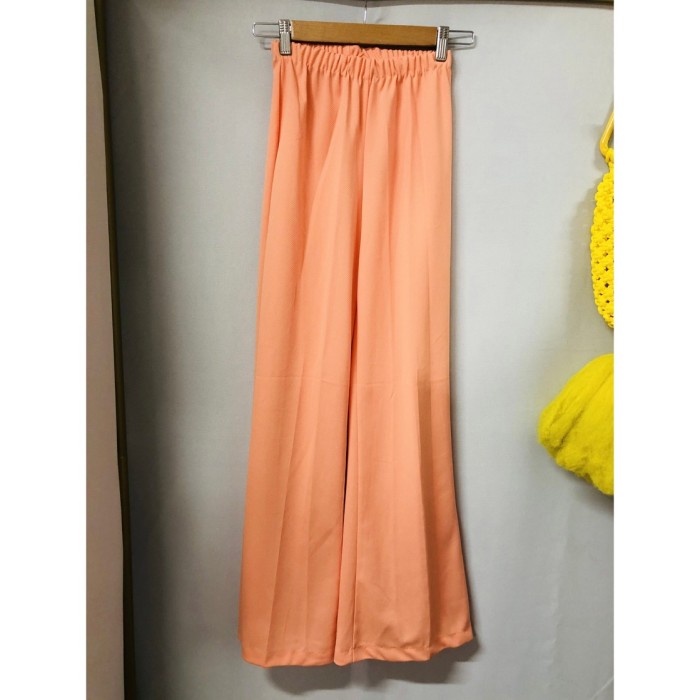 70s Peach color polyester pants | Vintage.City 古着屋、古着コーデ情報を発信
