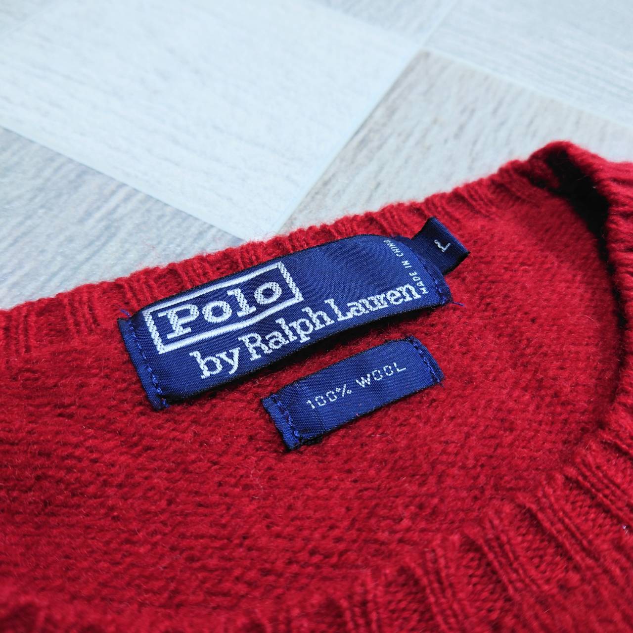 90s POLO RALPH LAUREN ウール ロゴ 刺繍 ニット セーター | Vintage.City