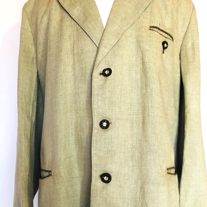 Euro Vintage Tyrolean linen Jacket | Vintage.City 빈티지숍, 빈티지 코디 정보