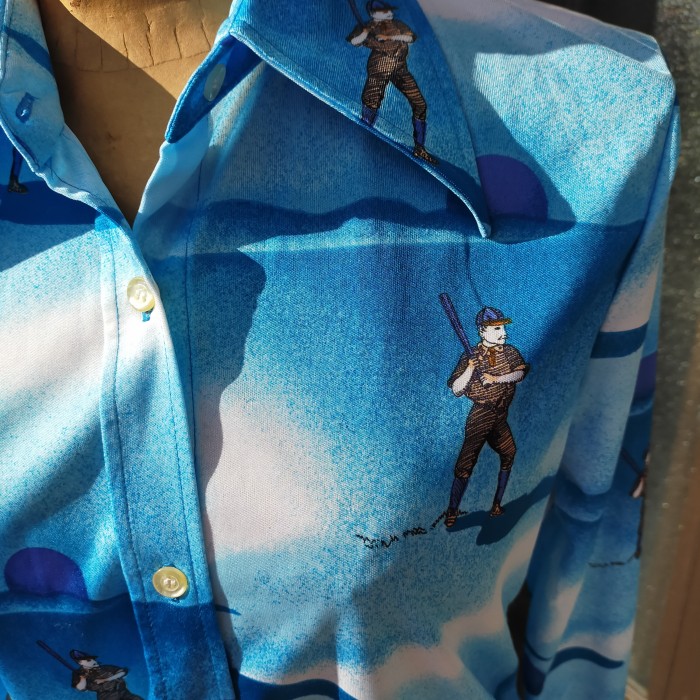 Softball Men blue shirt | Vintage.City 빈티지숍, 빈티지 코디 정보