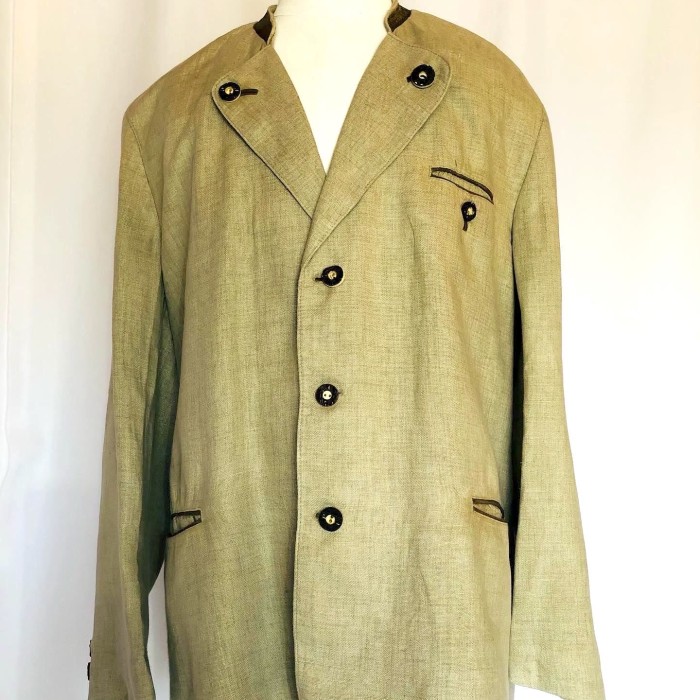 Euro Vintage Tyrolean linen Jacket | Vintage.City 古着屋、古着コーデ情報を発信