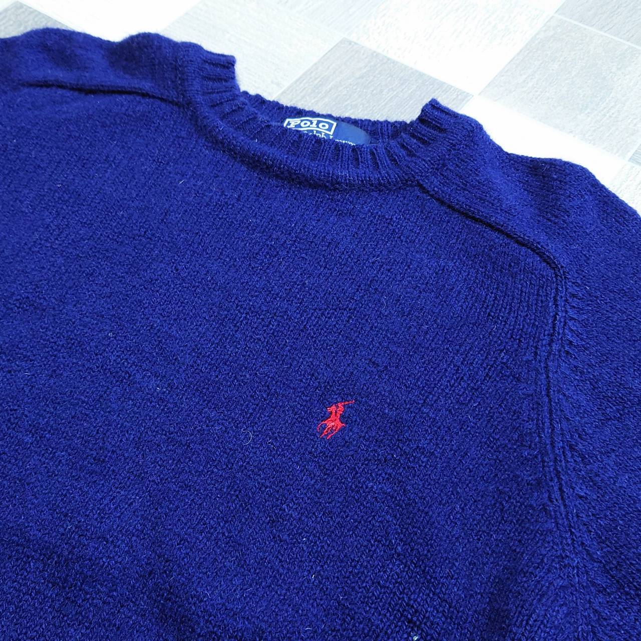 90s POLO RALPH LAUREN ウール ロゴ 刺繍 ニット セーター | Vintage.City