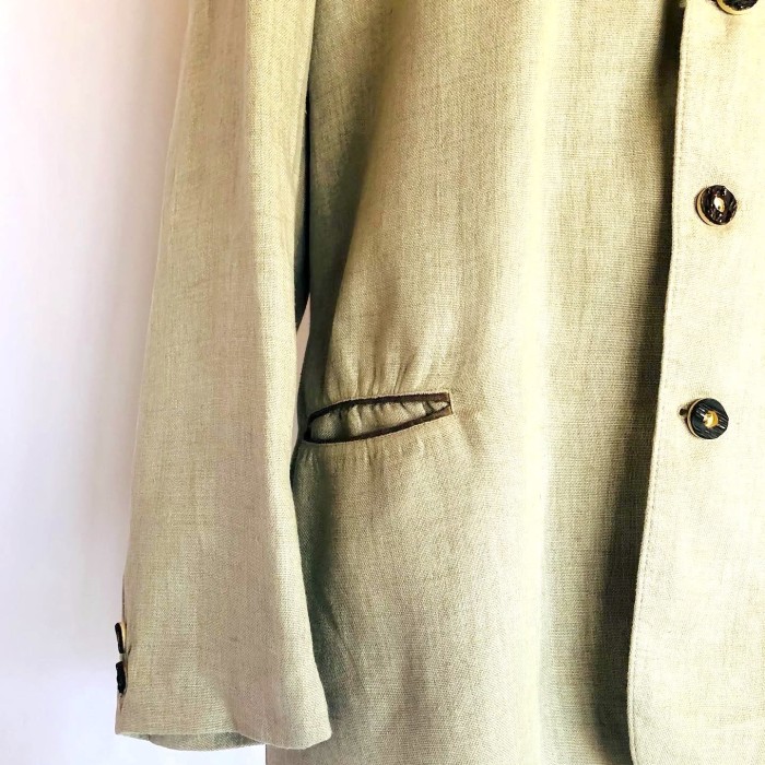 Euro Vintage Tyrolean linen Jacket | Vintage.City 古着屋、古着コーデ情報を発信