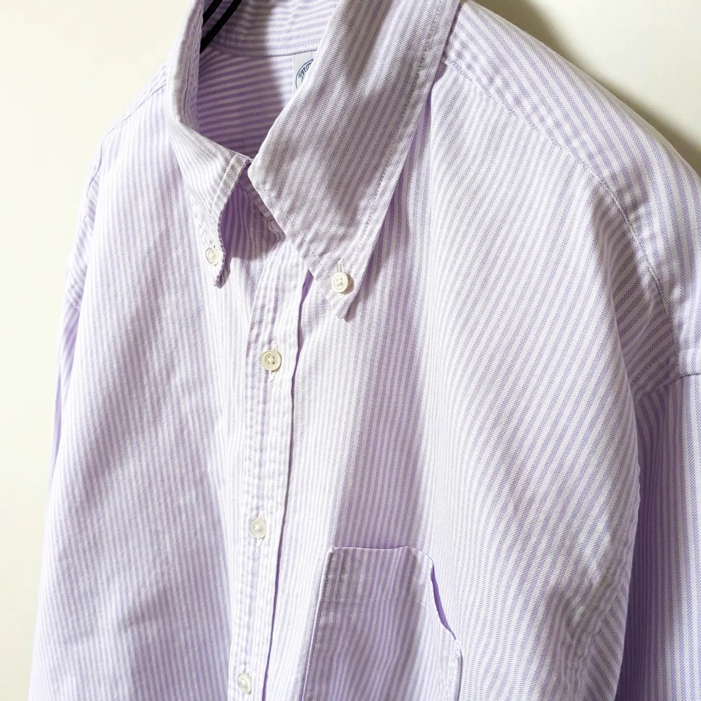 ビックシルエット【入手困難】BROOKS BROTHERS BDシャツ USA 紫 ストライプ