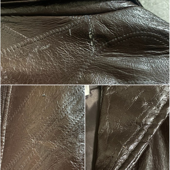 patchwork design leather jacket | Vintage.City 古着屋、古着コーデ情報を発信