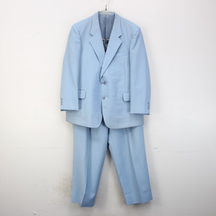 RETRO VINTAGE レトロ古着ブルーカラーデザインセットアップスーツ | Vintage.City 古着屋、古着コーデ情報を発信