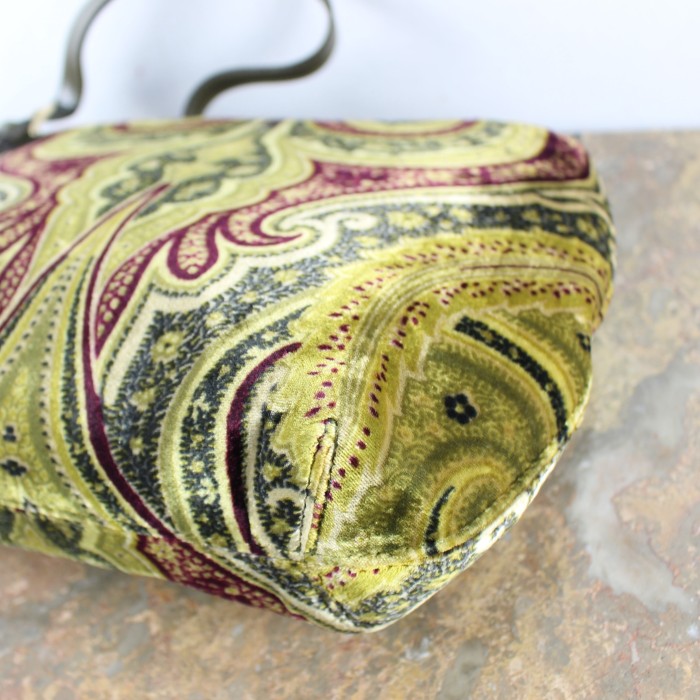 ETRO PAISLEY PATTERNED VELOUR SHOULDER BAG MADE IN ITALY/エトロペイズリー柄ベロアセミショルダーバッグ | Vintage.City 빈티지숍, 빈티지 코디 정보