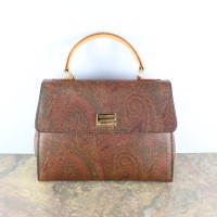 ETRO PAISLEY PATTERNED LOGO HAND BAG MADE IN ITALY/エトロペイズリー柄ロゴハンドバッグ | Vintage.City 빈티지숍, 빈티지 코디 정보