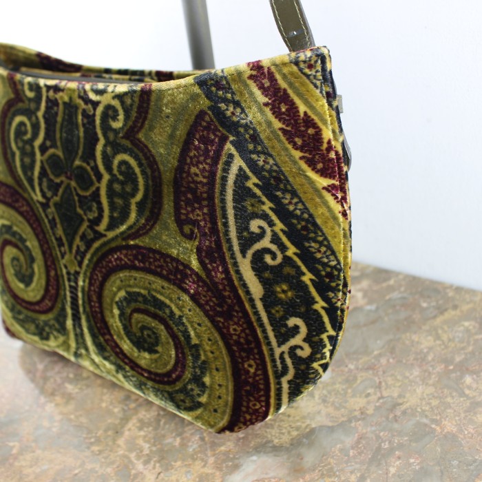 ETRO PAISLEY PATTERNED VELOUR SHOULDER BAG MADE IN ITALY/エトロペイズリー柄ベロアセミショルダーバッグ | Vintage.City 古着屋、古着コーデ情報を発信