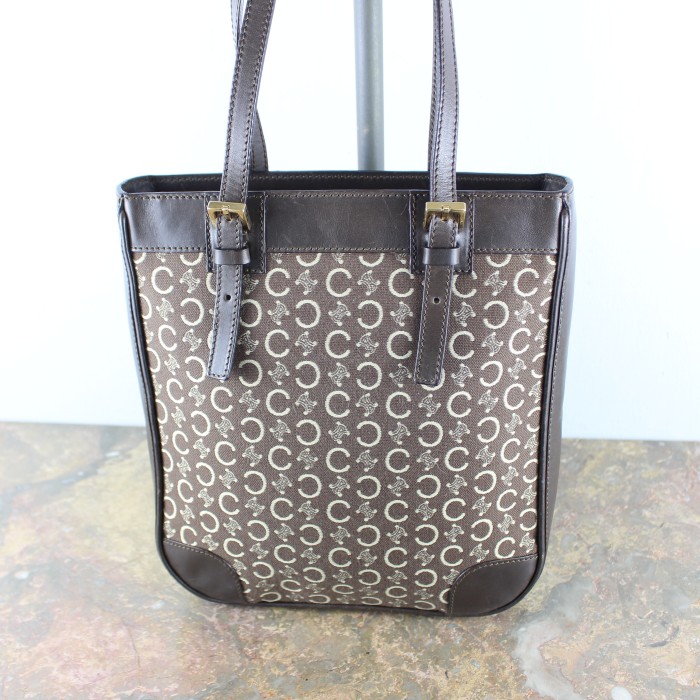 OLD CELINE MACADAM PATTERNED LEATHER TOTE BAG MADE IN ITALY/オールドセリーヌマカダム柄レザートートバッグ | Vintage.City 古着屋、古着コーデ情報を発信