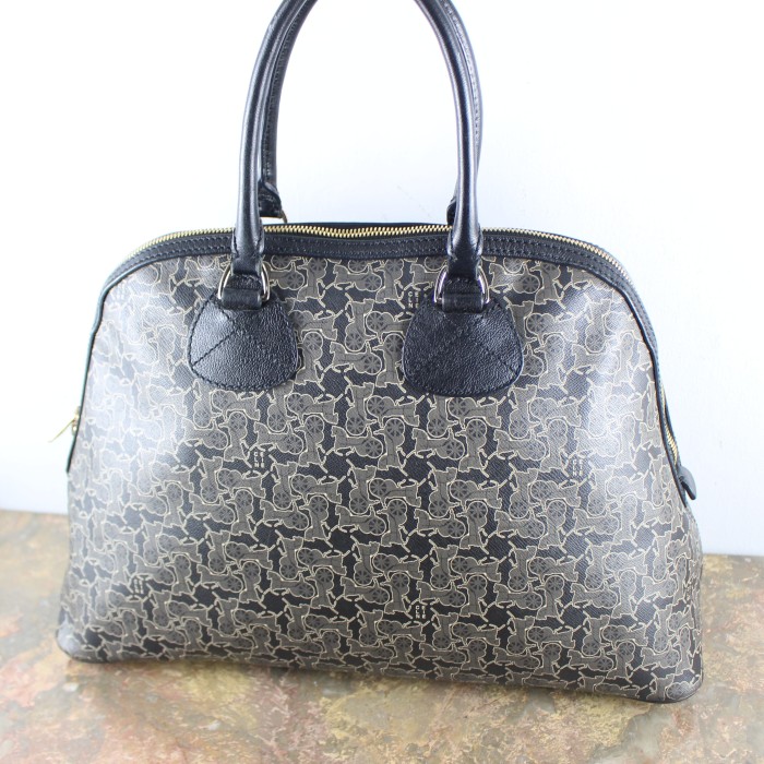 CELINE DOME TYPE CARRIAGE PATTERNED HAND BAG/セリーヌドームタイプ ...