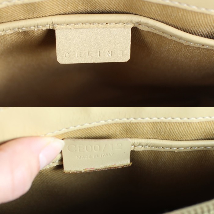 OLD CELINE LOGO PATTERNED ALL OVER LEATHER HAND BAG MADE IN ITALY/オールドセリーヌロゴ総柄レザーハンドバッグ | Vintage.City 빈티지숍, 빈티지 코디 정보