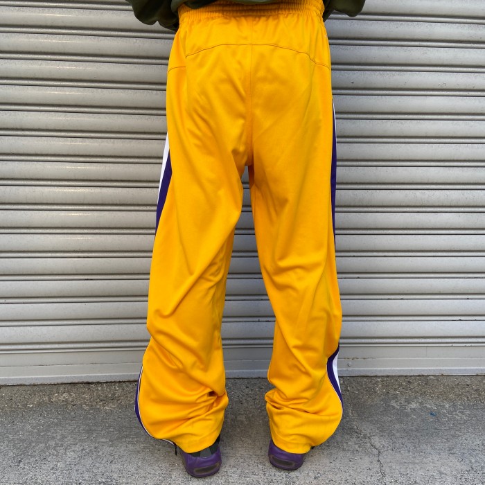 XL 00s adidas vtg ジャージ パンツ 青 黄色 トラックパンツ
