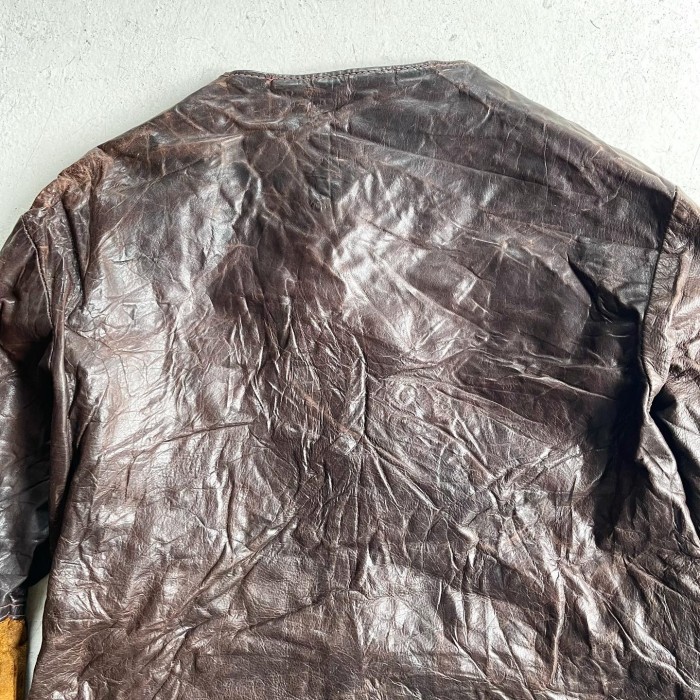 1970s  EAST WEST MUSICAL INSTRUMENTS Leather Jacket | Vintage.City 빈티지숍, 빈티지 코디 정보