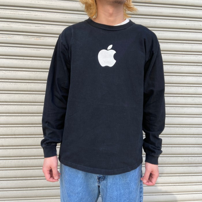 『送料無料』Apple アップル 企業ロゴロンT テック系 ブラック L | Vintage.City 古着屋、古着コーデ情報を発信