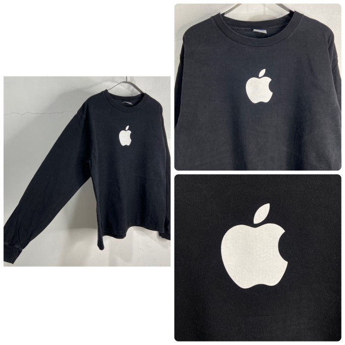 『送料無料』Apple アップル 企業ロゴロンT テック系 ブラック L | Vintage.City 古着屋、古着コーデ情報を発信