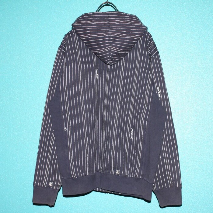 STUSSY Stripe Pattern Zip-up Parker | Vintage.City 古着屋、古着コーデ情報を発信
