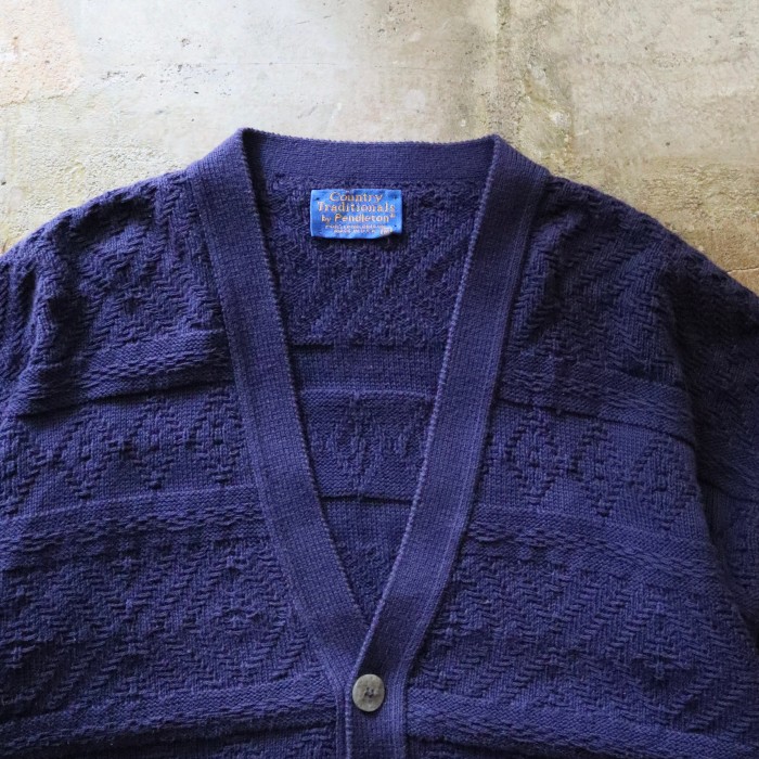 80s County Traditionals by Pendleton cotton knit cardigan | Vintage.City 古着屋、古着コーデ情報を発信