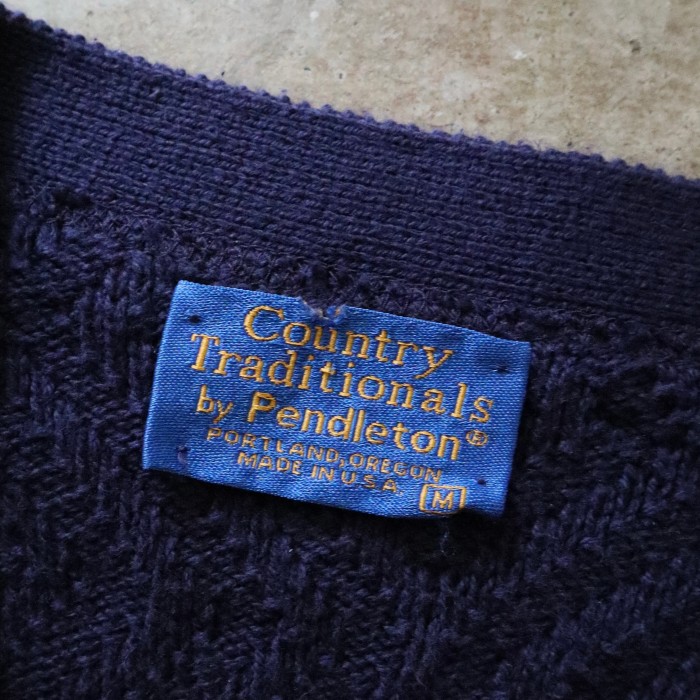 80s County Traditionals by Pendleton cotton knit cardigan | Vintage.City 빈티지숍, 빈티지 코디 정보