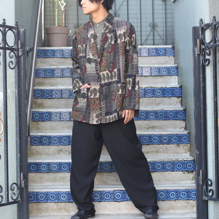 USA VINTAGE CRAZY PATTERNED DESIGN OVER JACKET/アメリカ古着クレイジーパターンデザインオーバージャケット | Vintage.City 빈티지숍, 빈티지 코디 정보