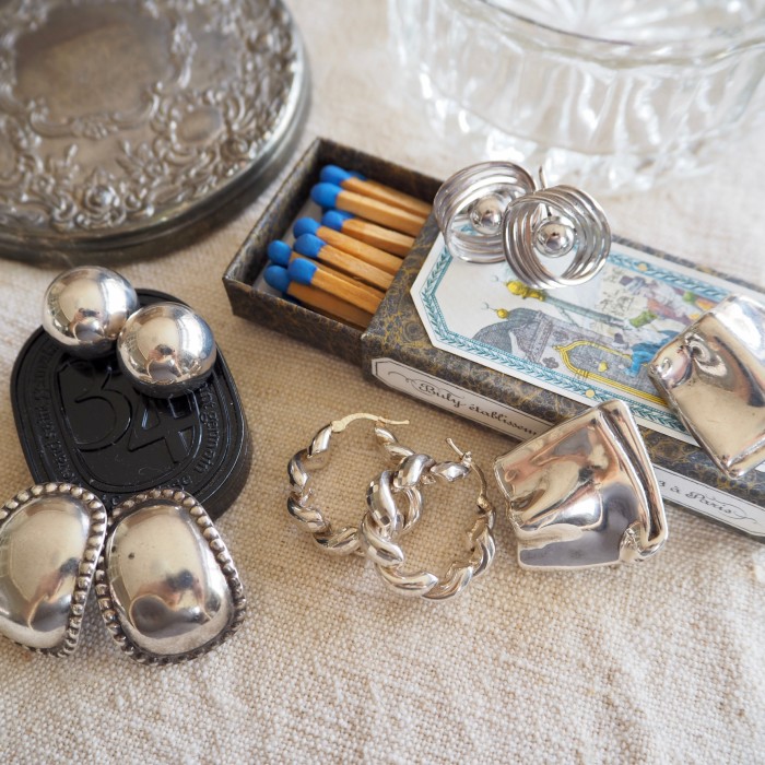 AMERICA Vintage 925 silver pierced earrings | Vintage.City Vintage Shops, Vintage Fashion Trends