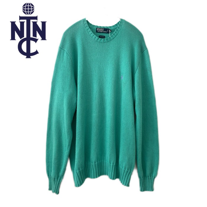 【Polo Ralph Lauren】Emerald Cotton Knit | Vintage.City 古着屋、古着コーデ情報を発信