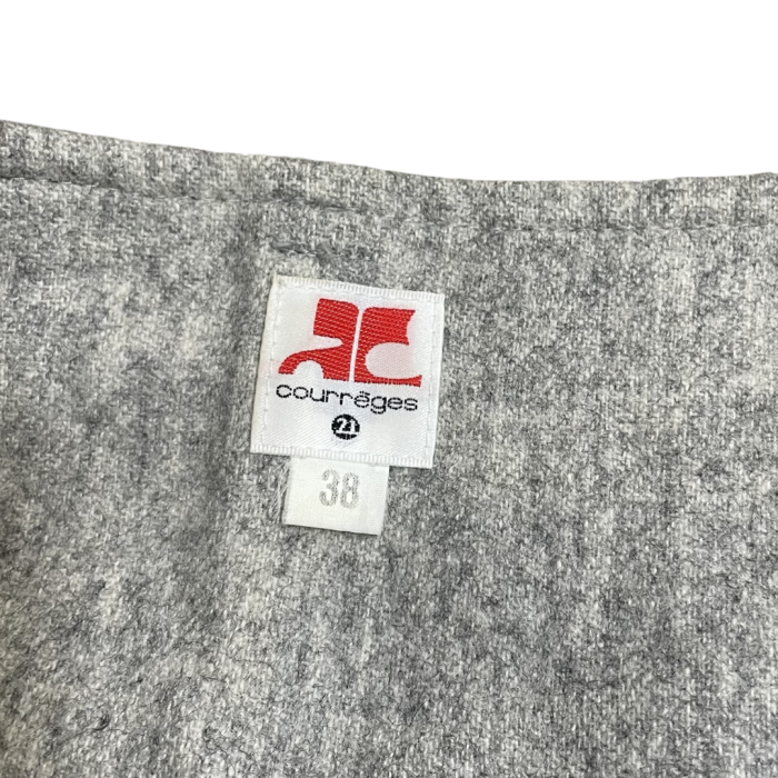 Courreges Wool Skirt Grey | Vintage.City 빈티지숍, 빈티지 코디 정보