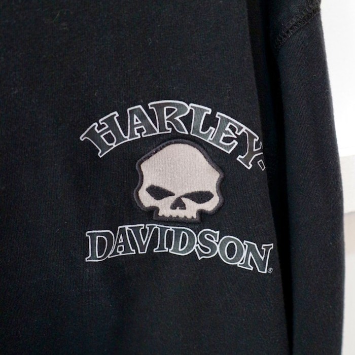 【"HARLEY DAVIDSON" printed black long sleeve tee】 | Vintage.City Vintage Shops, Vintage Fashion Trends