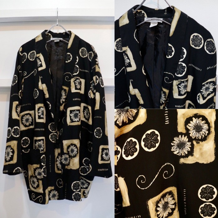 【"90's KENSINGTON SQUARE" artistic pattern 2X oversized tailored jacket 】 | Vintage.City Vintage Shops, Vintage Fashion Trends