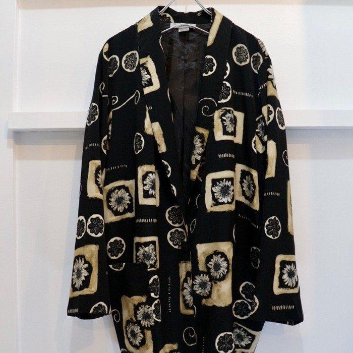 【"90's KENSINGTON SQUARE" artistic pattern 2X oversized tailored jacket 】 | Vintage.City 빈티지숍, 빈티지 코디 정보
