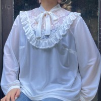 front tie frill blouse | Vintage.City 古着屋、古着コーデ情報を発信