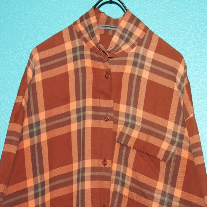 80s (82~89) ISSEY MIYAKE "筆タグ" Stand Collar Shirt | Vintage.City 빈티지숍, 빈티지 코디 정보