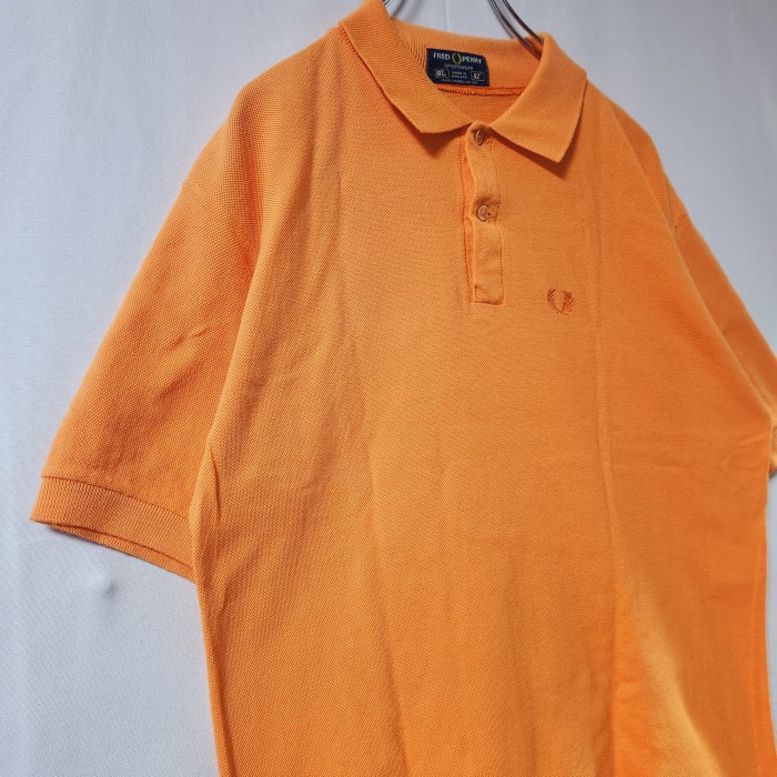 80s FRED PERRY　フレッドペリー　イングランド製　ポロシャツ　半袖　鹿の子　オレンジ　ヴィンテージ　L相当 | Vintage.City 古着屋、古着コーデ情報を発信