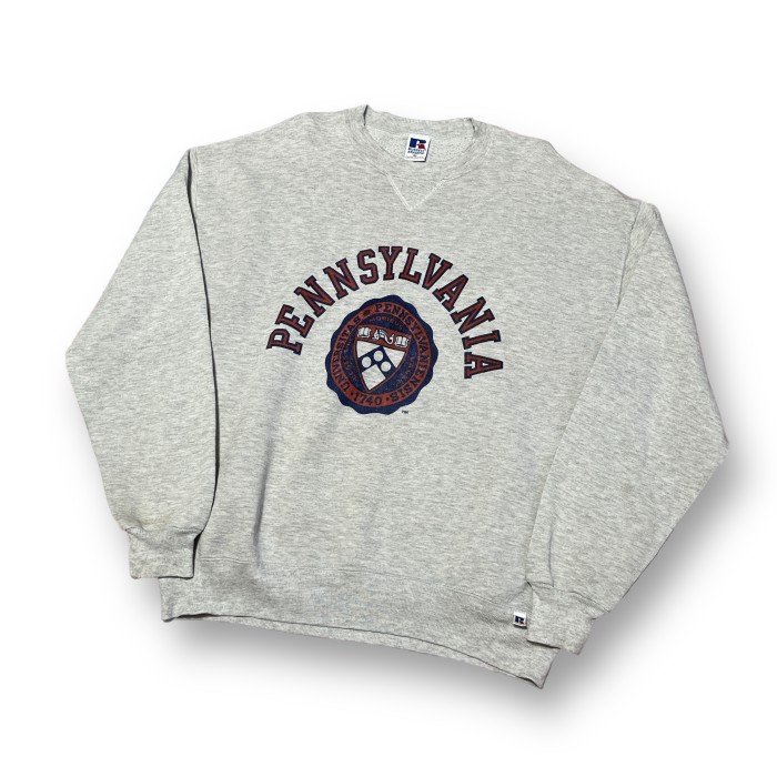 RUSSELL ATHLETIC 90s made in usa college logo print sweat ラッセル