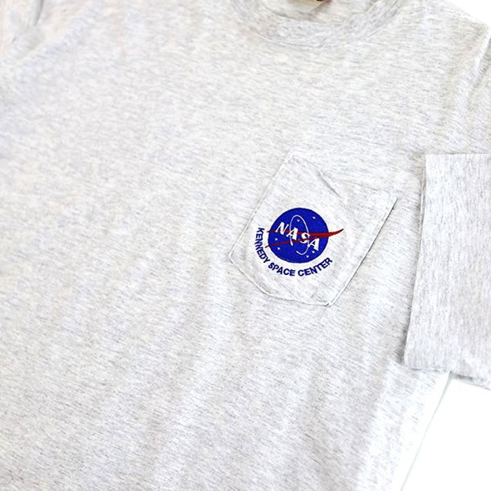 90s NASA Embroidery Design Pocket T-Shirt Size XL 相当 | Vintage.City 古着屋、古着コーデ情報を発信