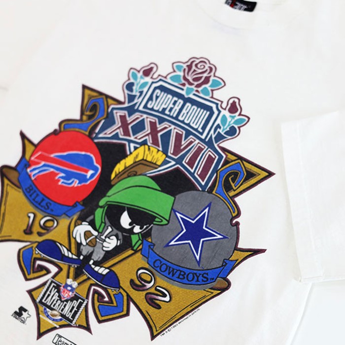 90s USA giant NFL SUPER BOWL × LOONEY TUNES Graphic T-Shirt Size L | Vintage.City 빈티지숍, 빈티지 코디 정보