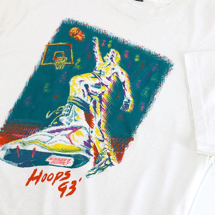 90s Unknown Basket Ball Art Graphic T-Shirt Size XL 相当 | Vintage.City 古着屋、古着コーデ情報を発信